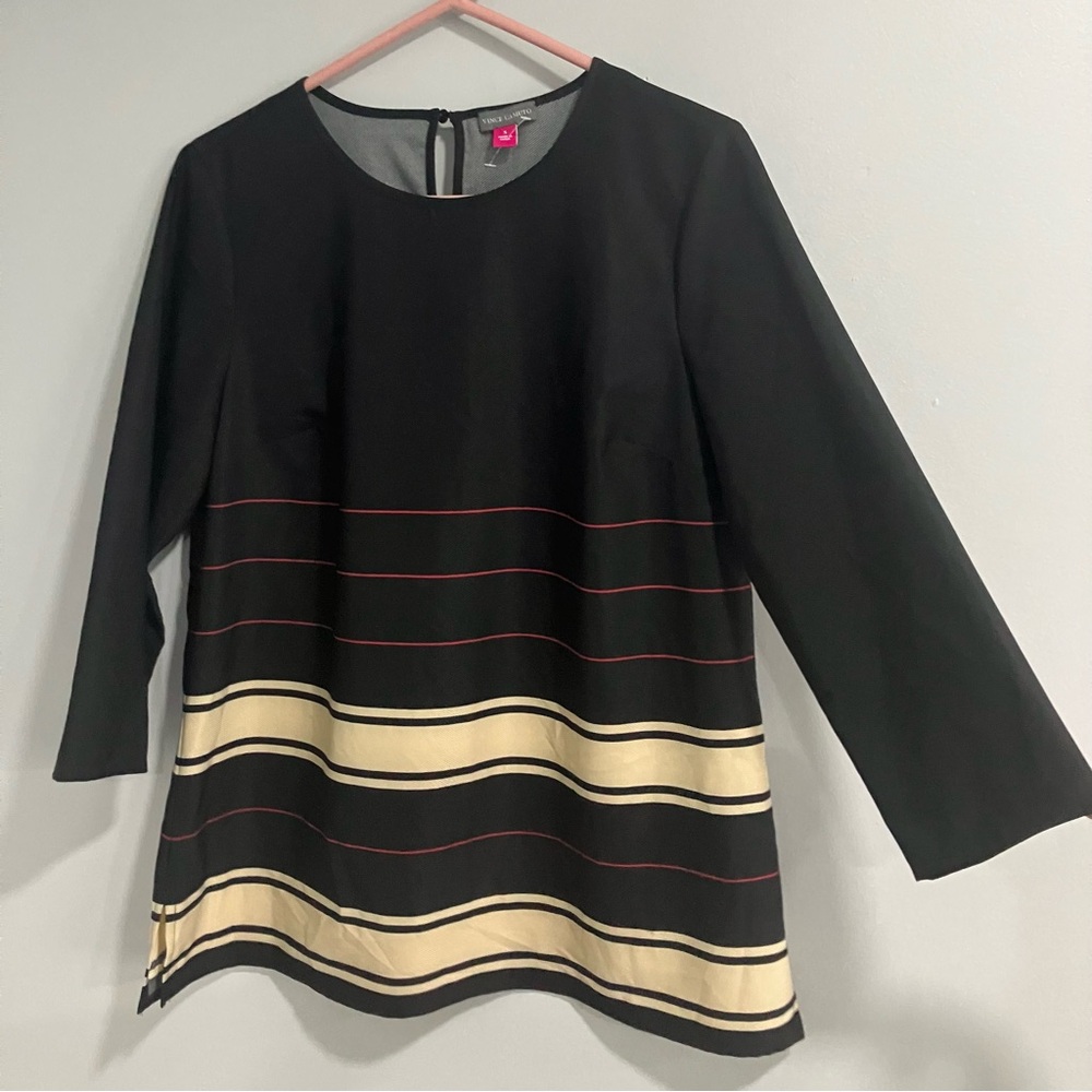 Black and Cream Vince Camuto Blouse